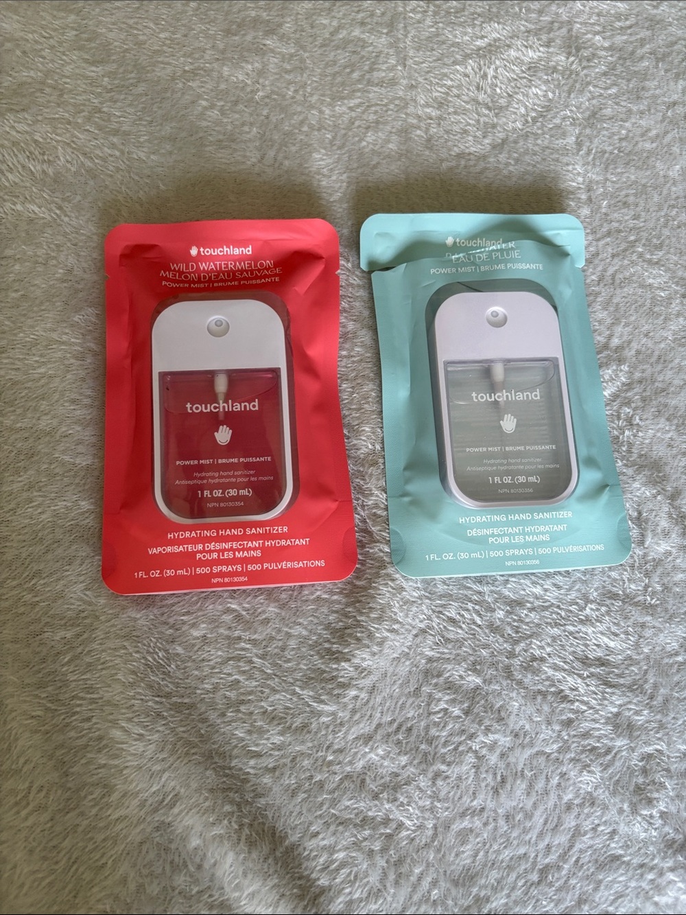 Touchland Hydrating Hand Sanitizer Spray Duo - Wild Watermelon and Rainwater